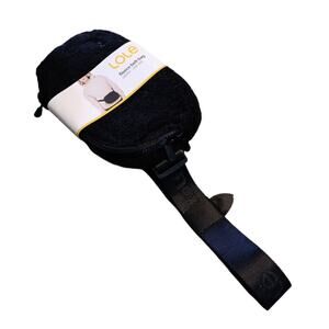 Lole Fleece Belt‎ Bag Black Unisex One Size Fits Most Two-Way Zipper Key Clip